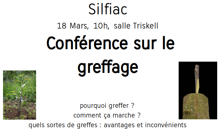 Conférence sur le greffage Silfiac le 18 mars