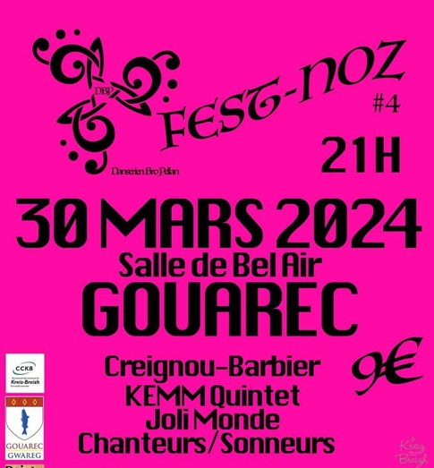 Fest-noz samedi 30 mars Gouarec