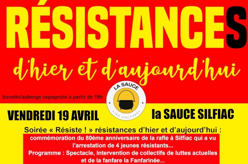 Soirée “RésistanceS” à la SAUCE // SILFIAC// vendredi 19 avril