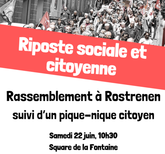 Riposte sociale et citoyenne – Manifestation à Rostrenen – 22 juin