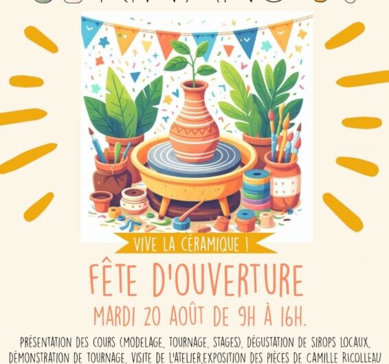 Le 20 août : fête d’ouverture de l’atelier céramique à Rostrenen