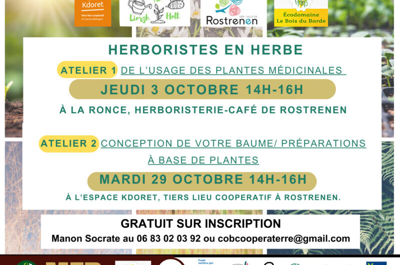 Rostrenen, le 3 octobre : ateliers herboristes en herbe