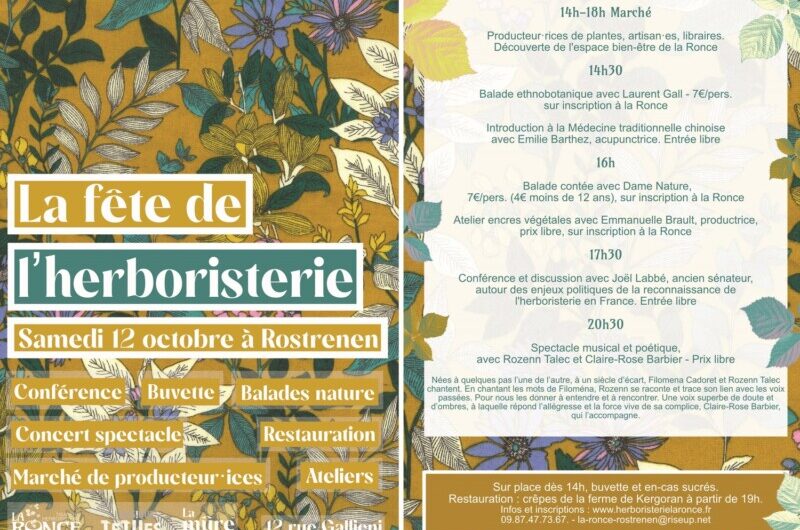 Fête de l’herboristerie – samedi 12 octobre à Rostrenen