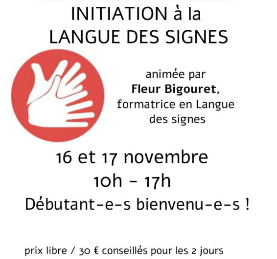 Trémargat, le 16 et 17 nov : INITIATION A LA LANGUE DES SIGNES