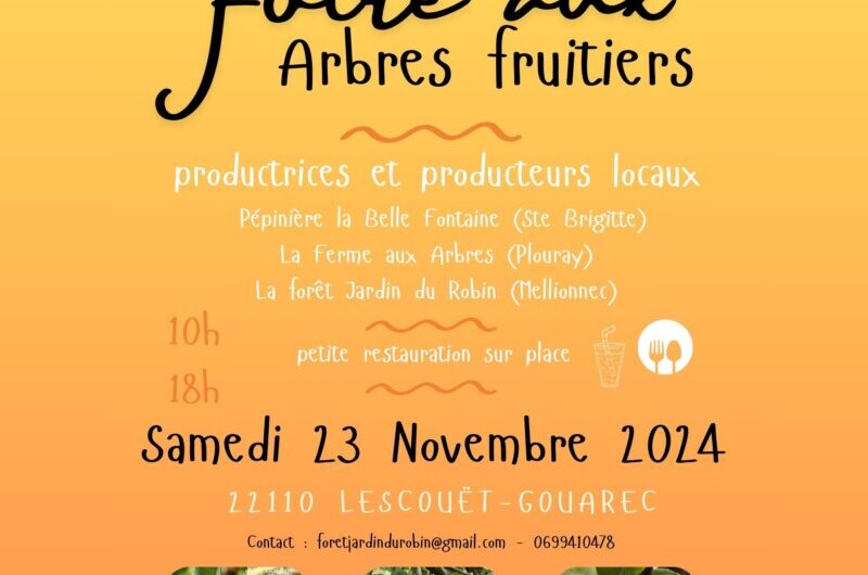 Samedi 23 Novembre 1ère Foire aux Arbres Fruitiers à Lescouët-Gouarec (22110)