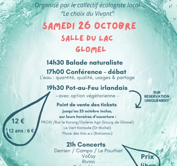 Glomel, le 26 octobre : Fête de l’Eau / Fest An Dour