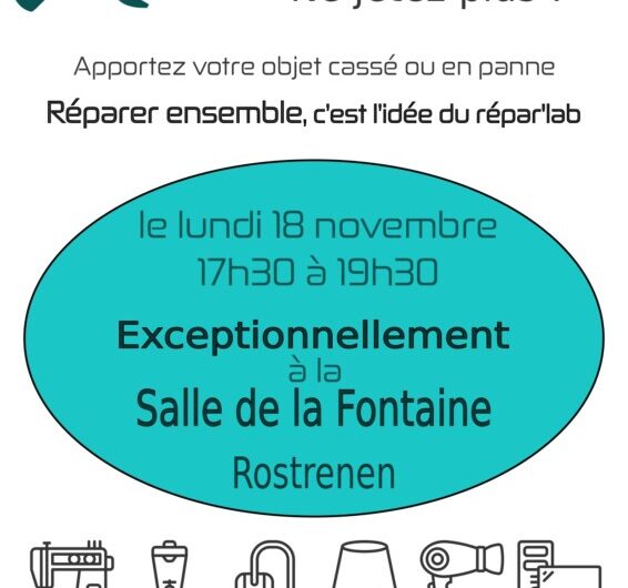 Reparlab, ce lundi 18 nov à Rostrenen