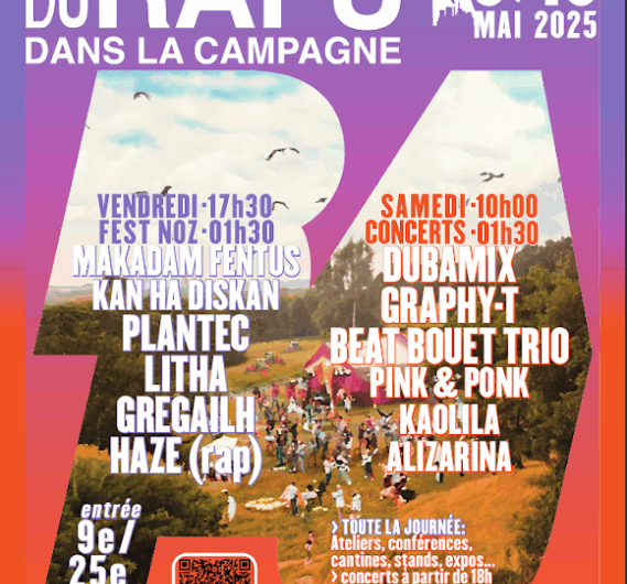 Les 9 et 10 mai -> festival « DU RAFU DANS LA CAMPAGNE » voilà le programme détaillé !