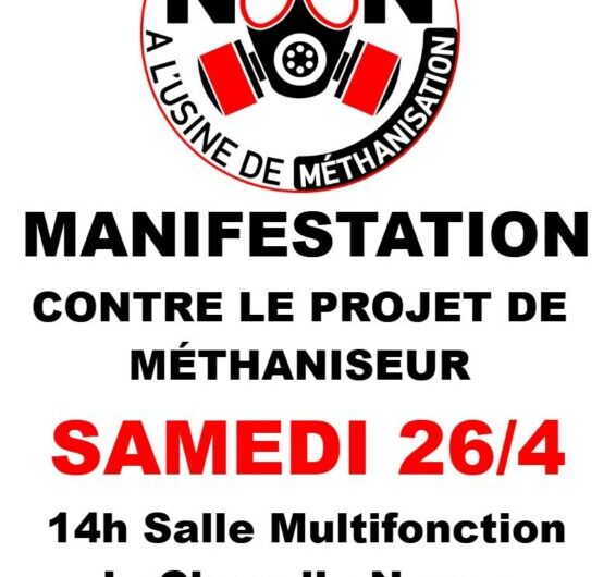 26 avril : Manifestation contre le projet de méthaniseur, la Chapelle neuve (56)