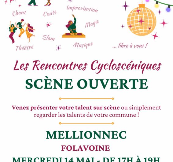 14 mai à Mellionnec : les Rencontres Cycloscéniques font étape à Folavoine
