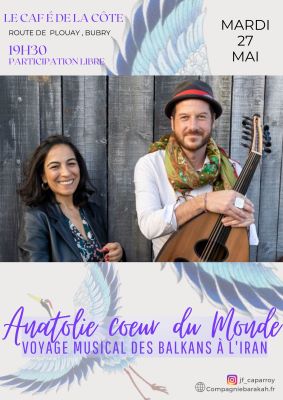 BUBRY Mardi 27 mai Concert du duo “Anatolie Coeur du Monde” au Café de la Côte
