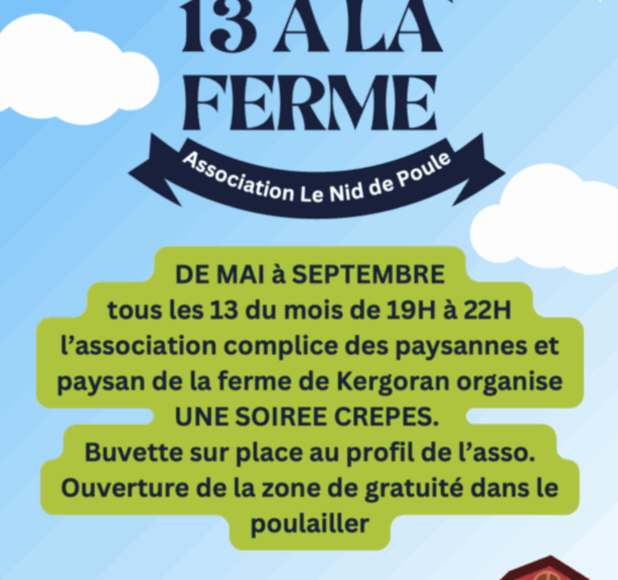 13 juin – Soirée crêpes à la ferme à Mellionnec