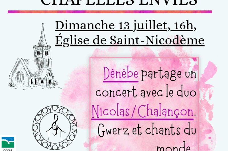 Le 13 juillet à Saint-Nicodème : Les Chapelles Envies