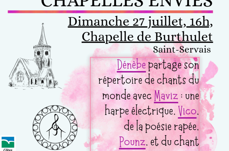 Dimanche 27 juillet à 16h : Les Chapelles Envies à Saint-Servais