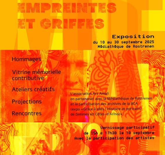Rostrenen, le 10 septembre : Femmes en centre-Bretagne : TRACES, EMPREINTES ET GRIFFES