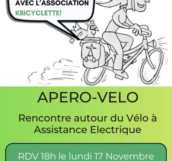 Apéro vélo lundi 17 novembre 18h salle de la fontaine impasse square de la fontaine à Rostrenen