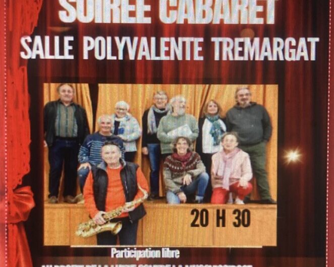 Soirée Cabaret, Samedi 29 novembre, 20 h 30, Salle polyvalente Trémargat