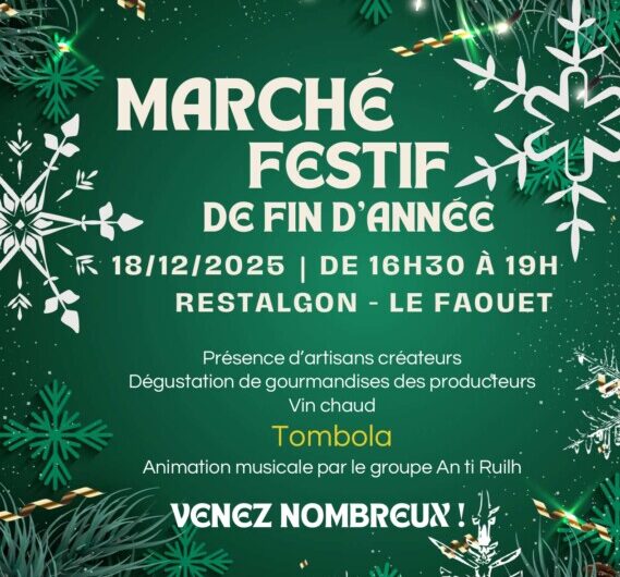 Marché festif de fin d’année le 18/12 – Marché bio de Restalgon Le Faouët