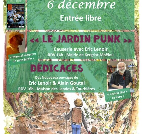 Le 6 décembre : séance de dédicaces Eric Lenoir et Alain Goutal – 16h – Maison des landes et des tourbières – Kergrist-Moëlou