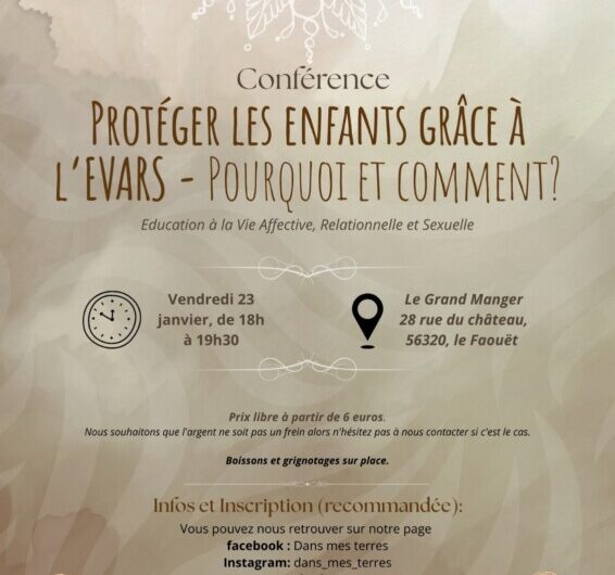 conférence “Protéger les enfants” avec l’EVARS vendredi 23 janvier Le Grand Manger-Le Faouët