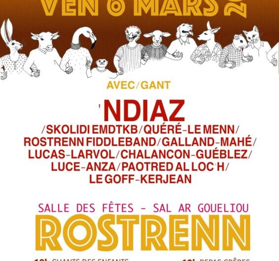 Vendredi 6 Mars 2026: Fest noz de l’école publique de Rostrenen