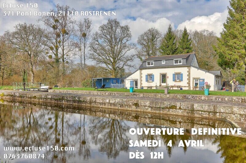 Ouverture de l’Écluse 150 à Bonen, Rostrenn, le 4 avril