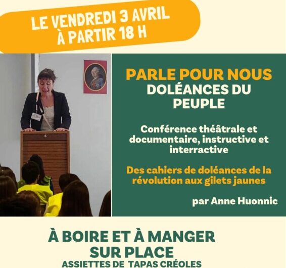 Spectacle “Parle pour nous” le 3 avril au Faouët