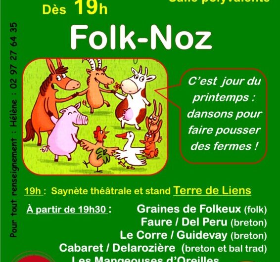 Silfiac, 21 Mars, 19h Folk-noz au profit de Terre de Liens