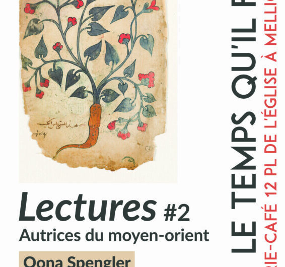 9 avril – Lectures “Autrices du moyen-Orient” par Oona Spengler