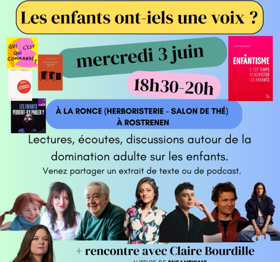 3 juin – “À vos bouquins : les enfants ont-iels une voix” – Rostrenen