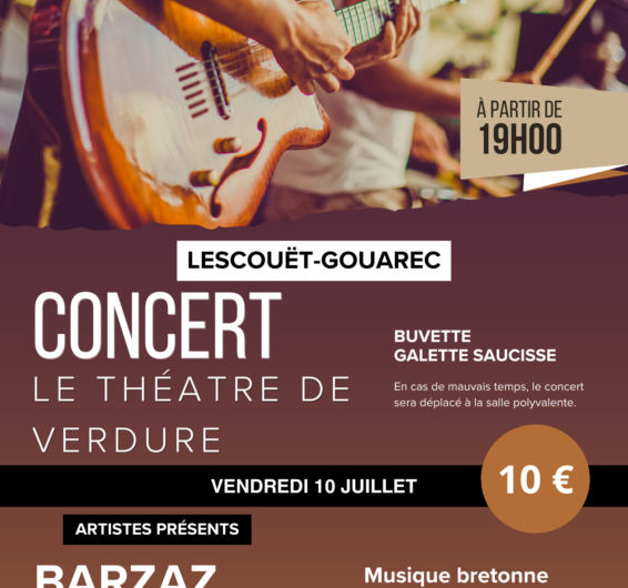 Concerts à Lescouet-Gouarec le 10 Juillet : BARZAZ et Morgane G