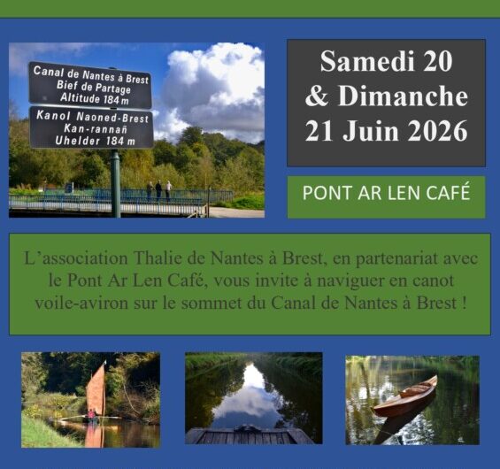 Faîte du Canal en Canot – Navigation & Concerts – Sam 20 & Dim 21 au Pont Ar Len Café, Glomel