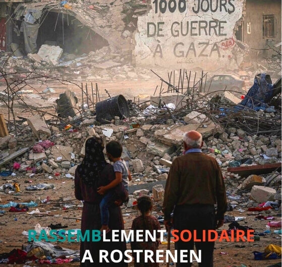 Rassemblement solidaire le 21 juillet à Rostrenen – 1000 jours de guerre à Gaza
