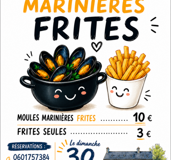 le 30 août : soirée moules frites à Lescouët-Gouarec