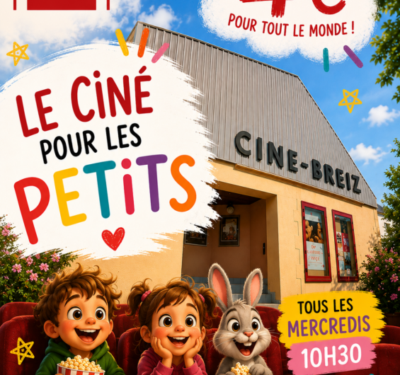 Au Cinébreiz, séance cinéma pour les petits tous les mercredis à 10h30 à Rostrenen