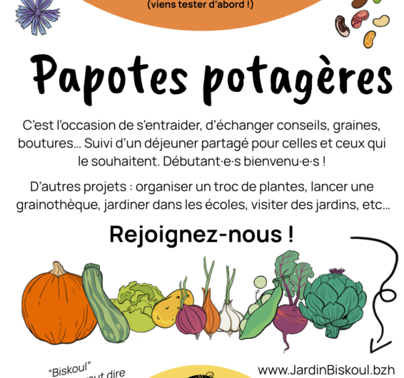 5 septembre : Papotes potagères mensuelles à Rostrenen (et autour)