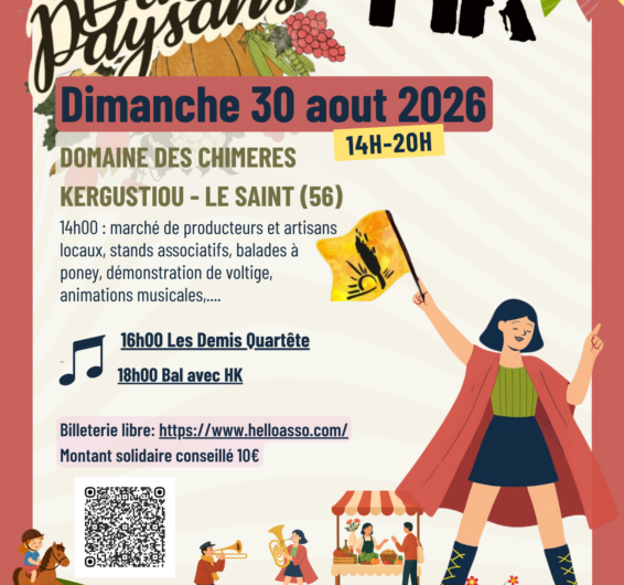 30/08 – LE BAL PAYSAN DE LA CONFÉDÉRATION PAYSANNE AVEC HK À LE SAINT (56)