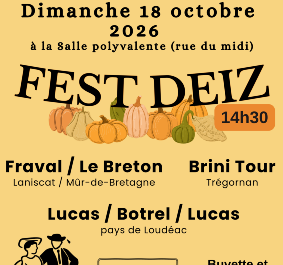 Festdeiz le 18 octobre à 14h30 à Plouray