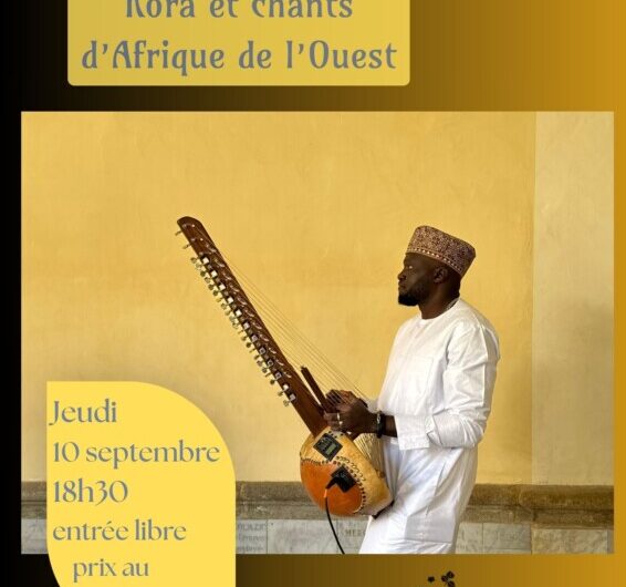 Idrisssa Kouyaté (kora et chants d’Afrique de l’Ouest) en concert à la Ronce (Rostrenen) le 10 septembre à 18h30