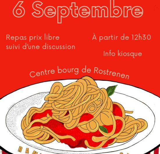 Pasta Antifascista – 6 septembre à Rostenen repas collectif à 12 h 30