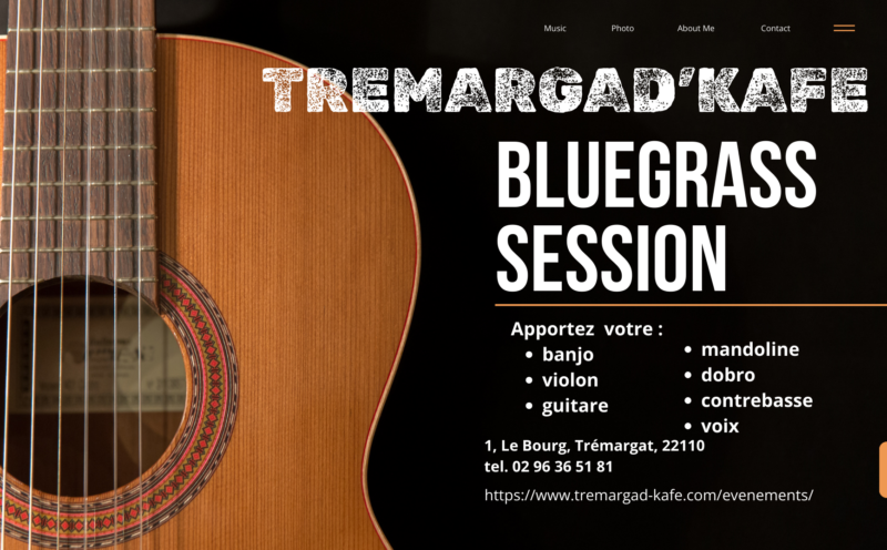 Session Bluegrass le 20 septembre au Tremargad’Kafe