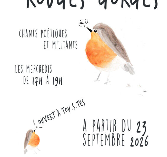 La rentrée des Rouges-Gorges – 23 septembre, 17h à la salle des assos de Saint-Nicodème