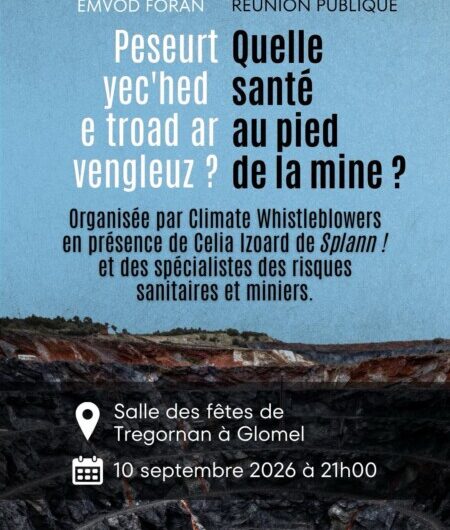 Quelle santé au pied de la mine ? à Glomel le 10 septembre