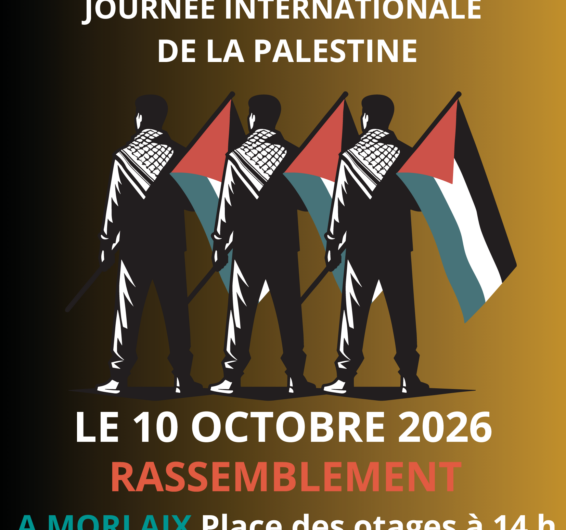 10 octobre : Journée internationale de la Palestine, rdv Rostrenen